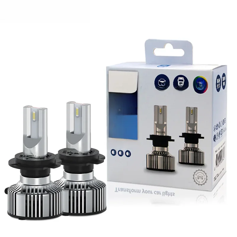 2x philips ultinon essencial g2 led 6500k h7 12/24v 20w px26d alta baixo feixe carro original