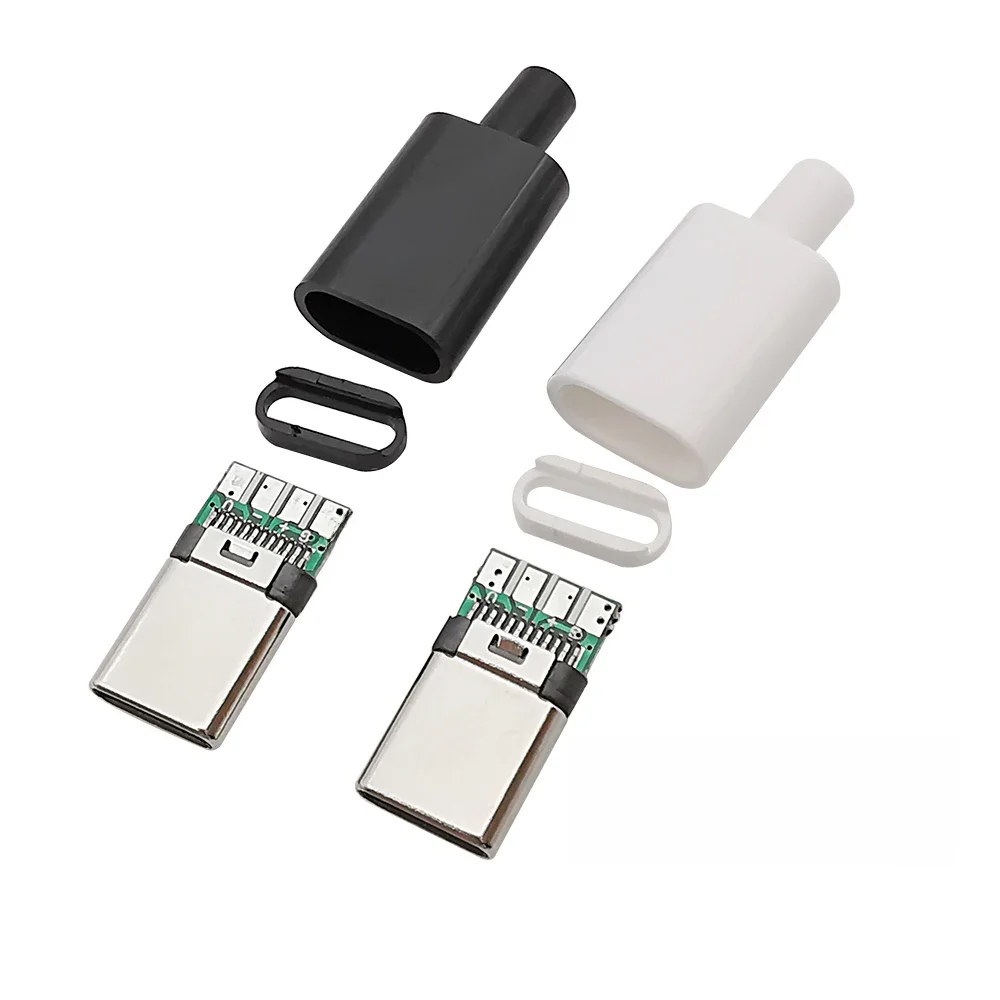 5 szt. Złącze USB 3.1 Typu C, 24-pinowe, męskie, do lutowania, z obudową, wtyki do ładowania Typu C, akcesoria do kabli danych, naprawa — zdjęcie 2