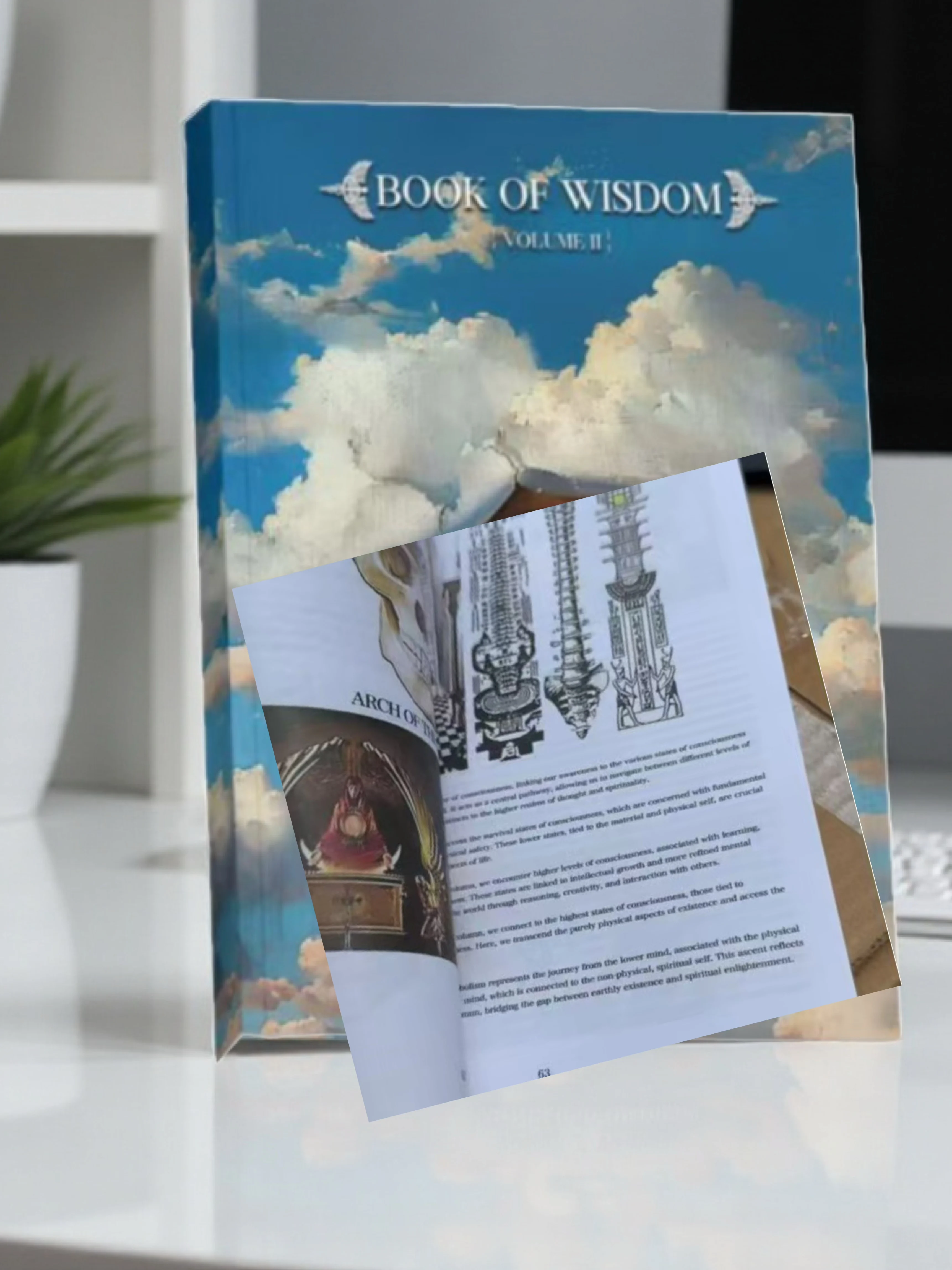 Book of Wisdom Volume II Hardcover Book, Inspirational Philosophical Spiritual Reading for Self‑Growth
