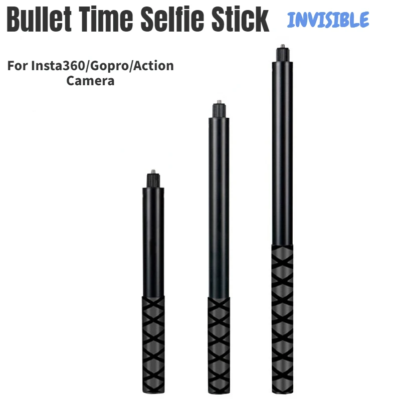 

Bullet Time Invisible Selfie Stick For Insta360 x4 DJI Pocket 3 Gopro Universal Extendable Telescoping Pole Action Camera