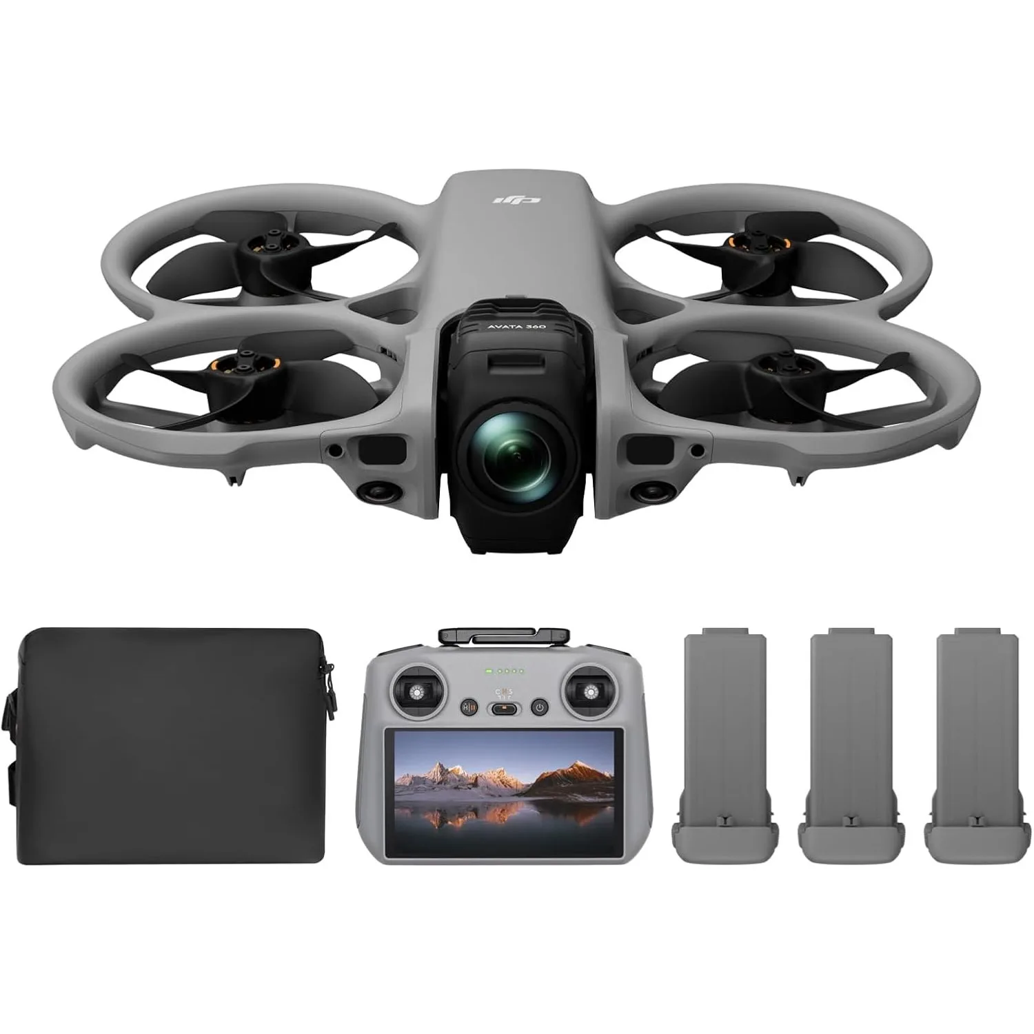 DJI Avata 360 Fly More Combo (RC 2) 360° Drone, 3 Batteries, 1-Inch 8K 360° Imaging for FPV & Aerial Filming