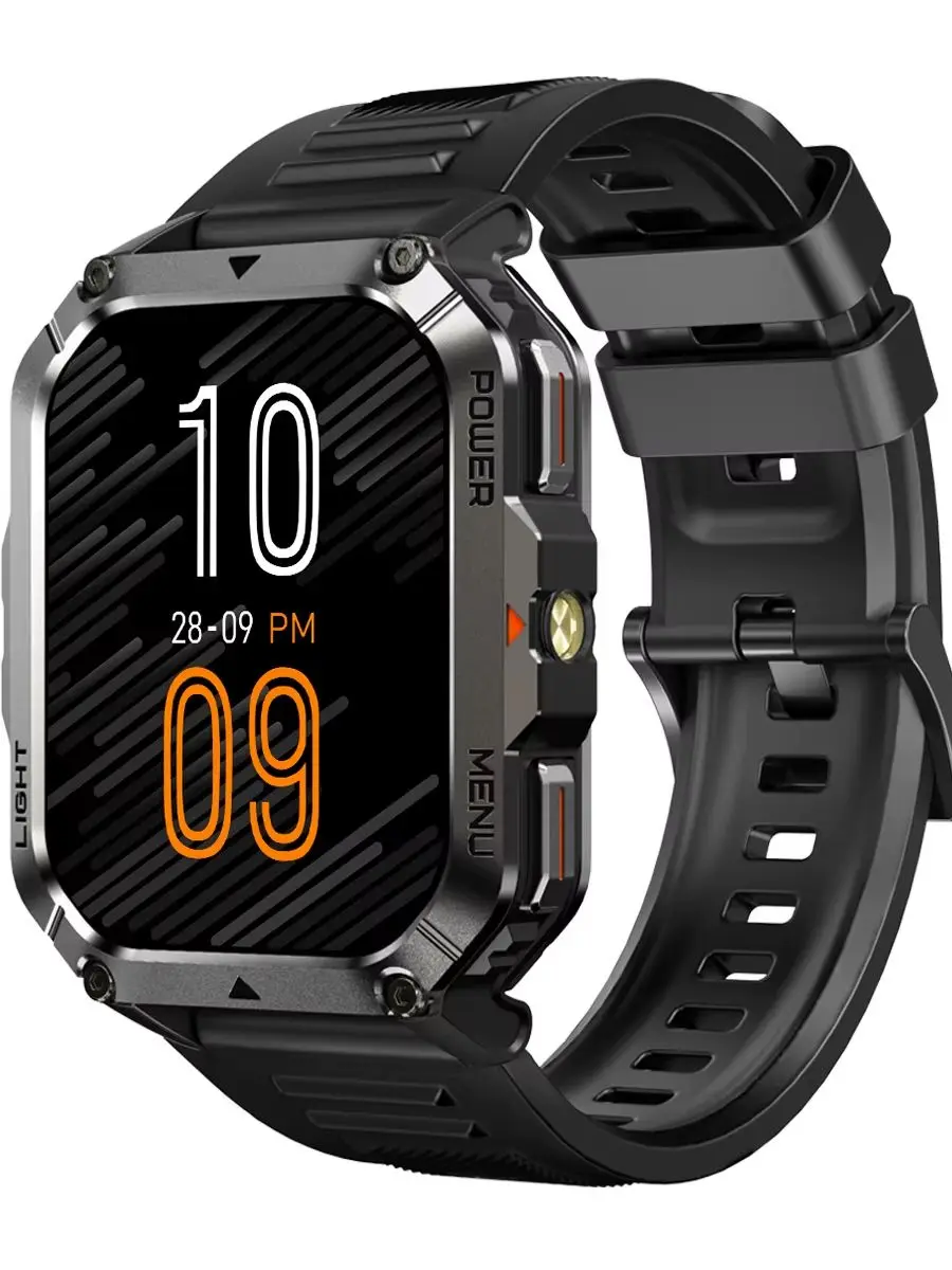Blackview W70 PRO AI Robuste Smartwatch für Herren GPS Bluetooth-Anruf Sport-Smartwatch LED-Taschenlampe für Outdoor-Sport-Armband