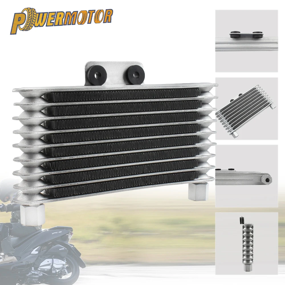 

Motorcycle Oil Cooler for KTM Honda Kawasaki Yamaha 50cc 250cc 8 Row Universal Cooling Enduro Dirt Bike Motocross Oil Radiator