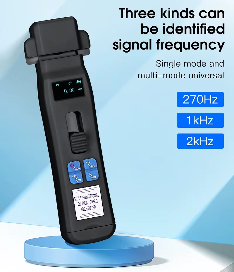 COMPTYCO AUA605 Optical Fiber Identifier Rechargeable Live Fiber Cable Tester FTTH Tool OFI Built in OPM/VFL/LED