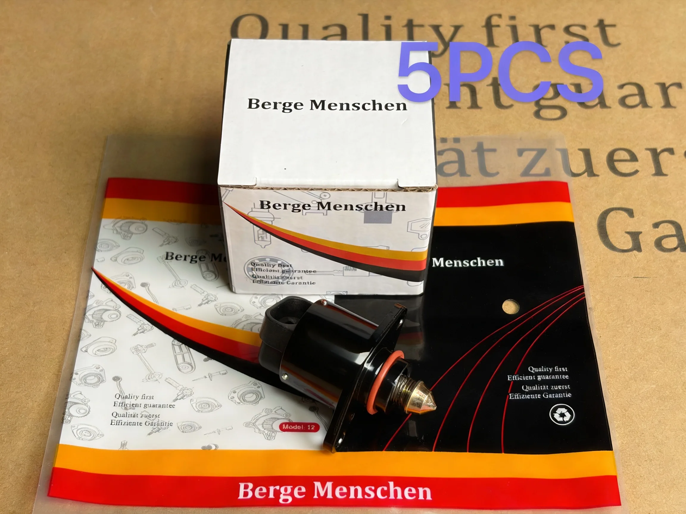 Berge Menschen 93744675 Pack of 5 Idle Air Control Valve Compatible with Chevrolet Aveo Pontiac Wave Daewoo 1.6L 04-08 No: 17059602 96434613 59602 Auto Parts