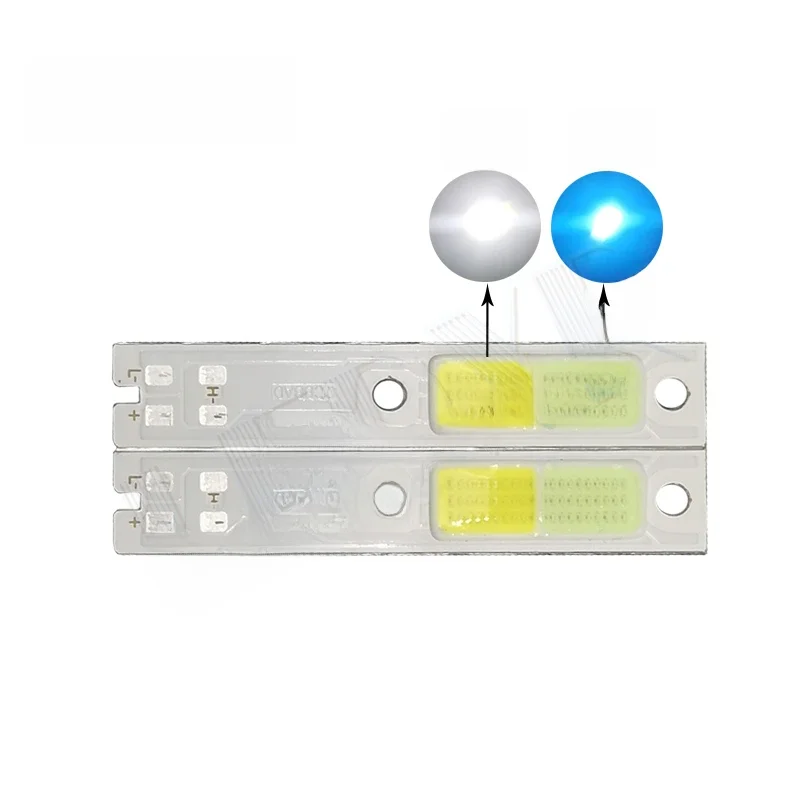 Światła samochodowe led Cob c6 h4 źródło światła podwójny kolor białe światło lodowy blękit 54 SMD 9.0-9.5V 1200mA 15W 44*8mm źródło lampa do motocykla — zdjęcie 2