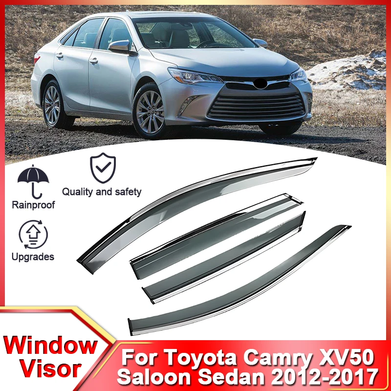 For Toyota Camry XV50 Daihatsu Altis Aurion Saloon Sedan 2012 2013 2014 2015 2016 2017 Window Rain Guard Sun Rain Deflector ABS