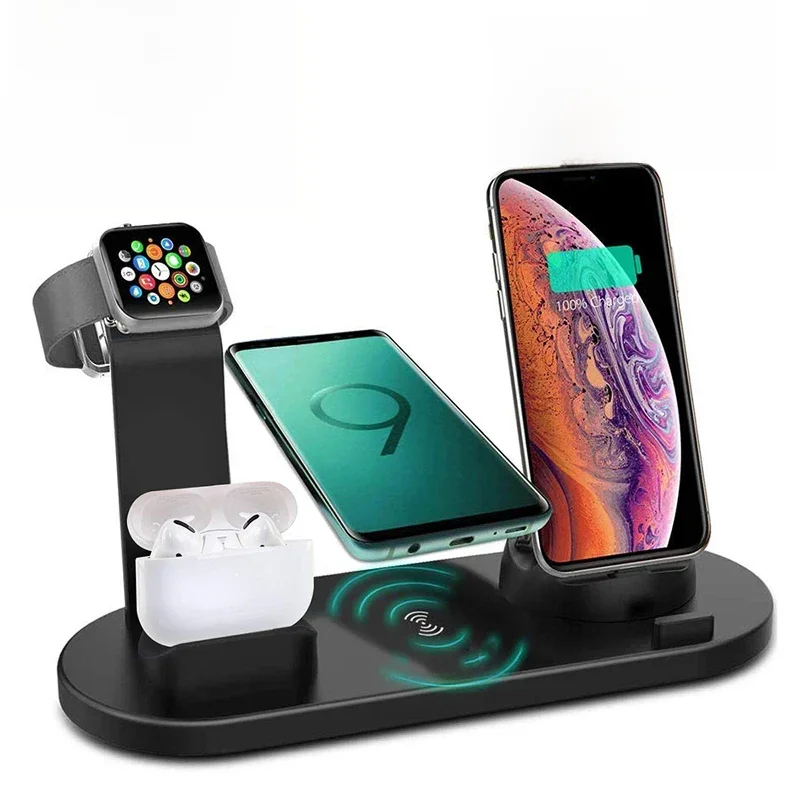 Carregador sem fio Stand Pad para iPhone, 7 em 1, 15, 14, 13, 12, 11, X, Apple, Relógio, Airpods,