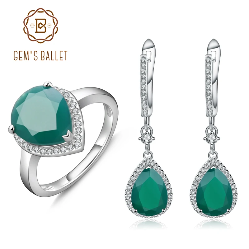 gem's-ballet-solid-925-sterling-silver-gemstone-earrings-ring-set-natural-green-agate-jewelry-set-for-women-vintage-fine-jewelry