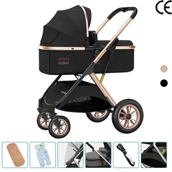 Abnehmbarer Kinderwagen Hunde wagen mit Aluminium legierung Rahmen 4 Rad Katzen wagen Ladung Bart 20kg Kinderwagen mit Anschlag