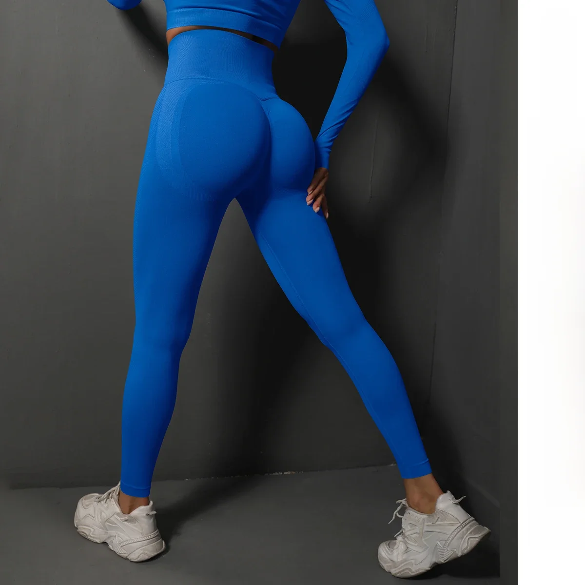 Bezszwowe legginsy gimnastyczne damskie spodnie do jogi seksowne wysokiej talii Booty podnoszące legginsy spodnie damskie ubrania sportowe odzież Fitness — zdjęcie 2