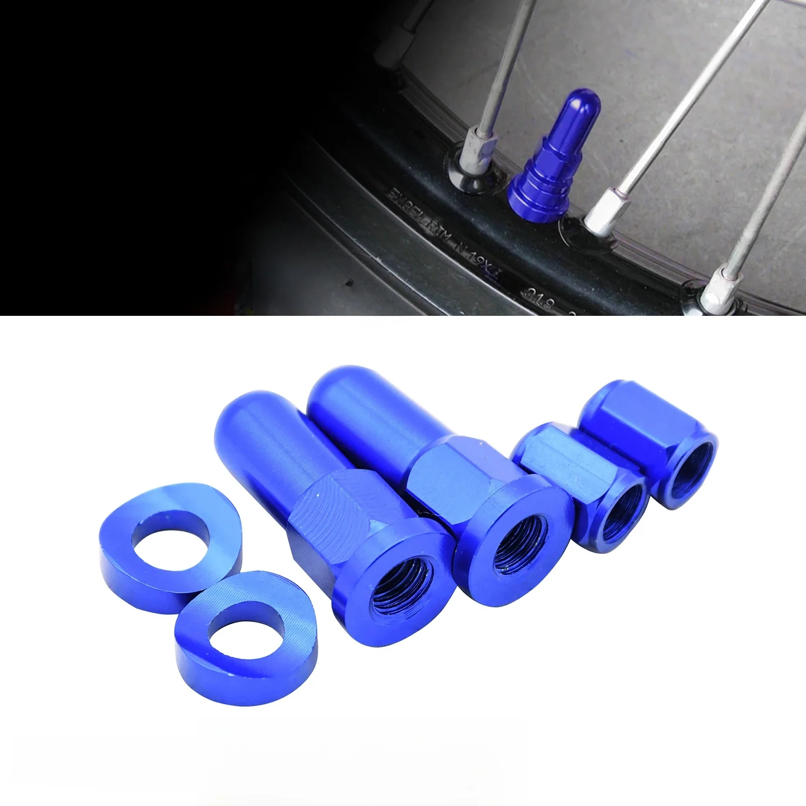 AliExpress NONE Motocross CNC Valve Cap Dirt Bike Rim Lock Nuts Bolts Spacer For KTM Honda Yamaha WR450R WR250F WR450F YZ250F YZ450F WR250R Part