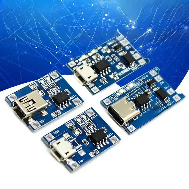 5 sztuk type-c/Micro USB 5V 1A 18650 TP4056 moduł ładowarki baterii litowej płytka ładująca z ochroną podwójne funkcje Li-ion — zdjęcie 2