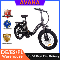 Avaka Bz20 Plus Electric Bike Foldable 20*3.0 Inch Fat Tires 500W Brushless Motor 25Km/H Max Speed 48V 18.2Ah Battery