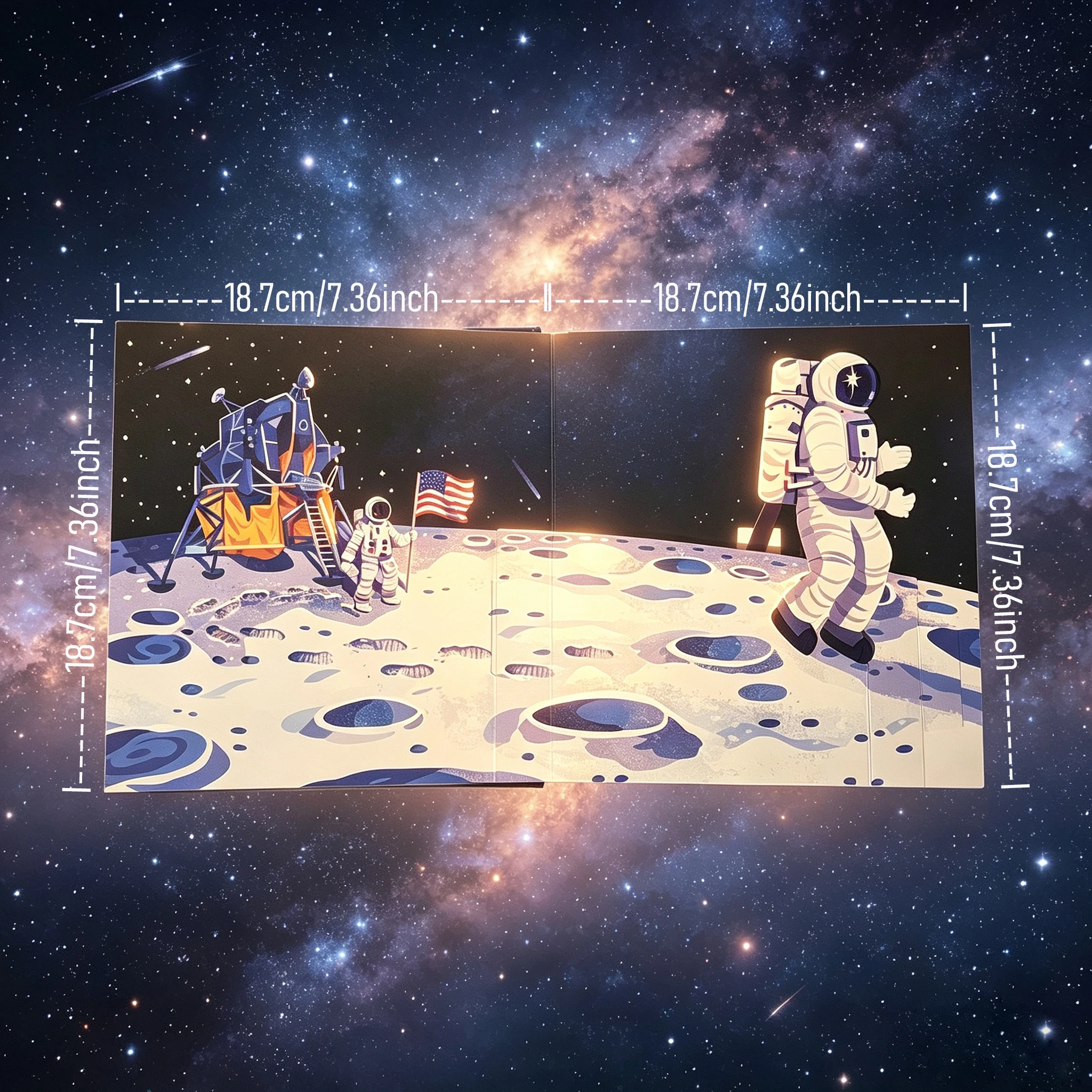 Pop-Up Space English Edition Hardcover,  Developing Observation & Spatial Imagination, Bedtime Reading Inspiring Wonder, Back to School & Birthday Surprise Gift,Interactive Science Board Book