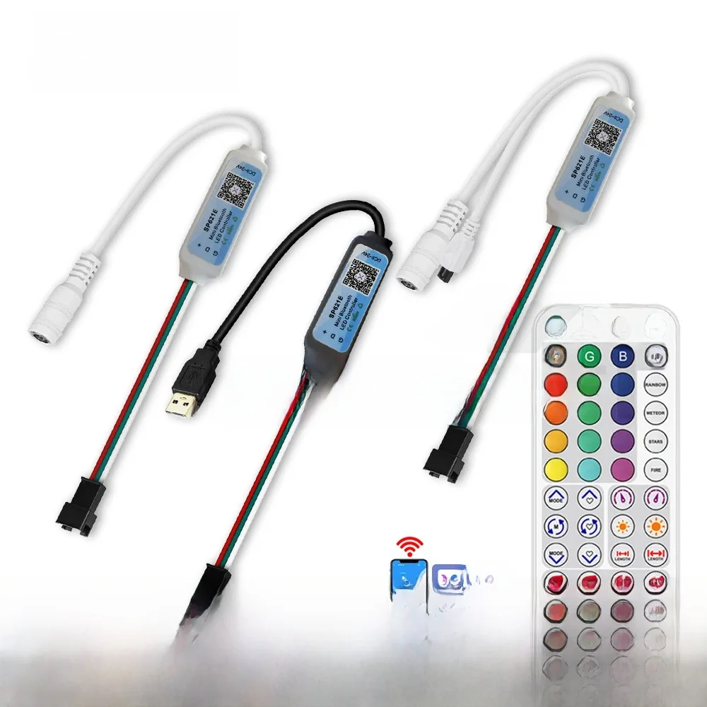 Nouveau Bluetooth Mini WS2811 WS2812B LED de contrôle USB 5V 12V 24V couleur de rêve sans fil IR télécommande APP variateur pour LED adressable