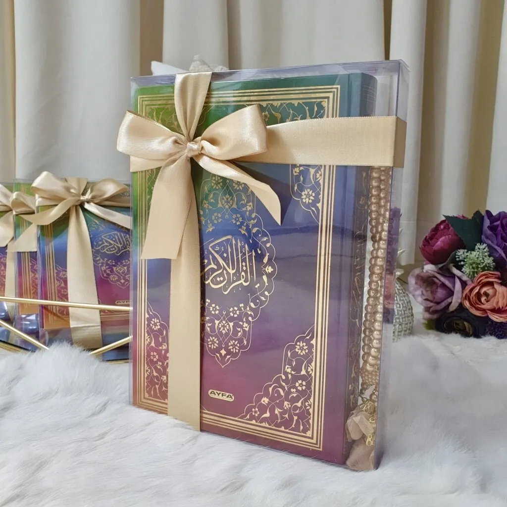 

Rainbow Luxury Holy Quran Muslim Eid Mubarek Koran Gifts Wedding Hajj Ramadan Islamic Favors Arabic Colorful Free Shipping Salah