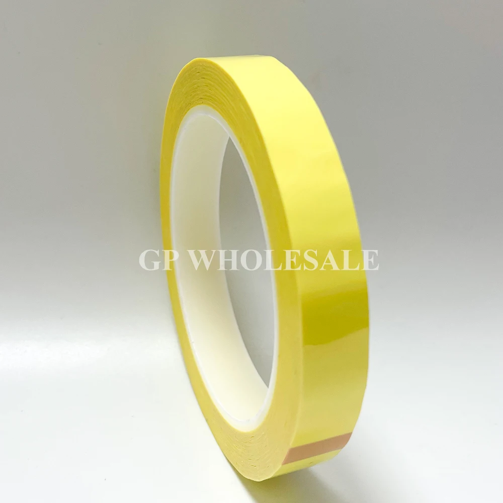 2 Rolls 29mmx66m Yellow PET Mylar Tape 130C Flame Retardant Insulation for Transformer Power Coil Wrap