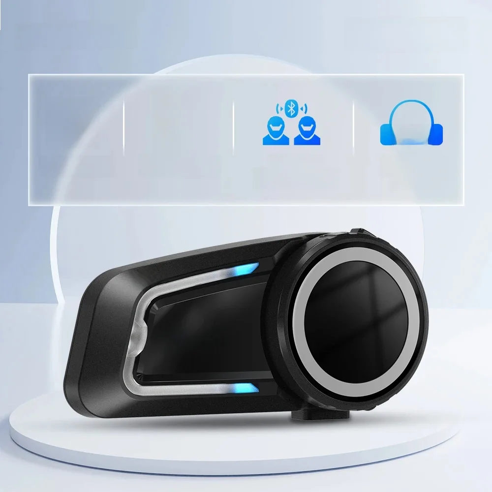 Fodsports FX7 Mesh Motorfiets Intercom Bluetooth Helm Headset, Helm Intercom,10 Rider 2000M, FM, BT5.4 Interphone. - afbeelding 2