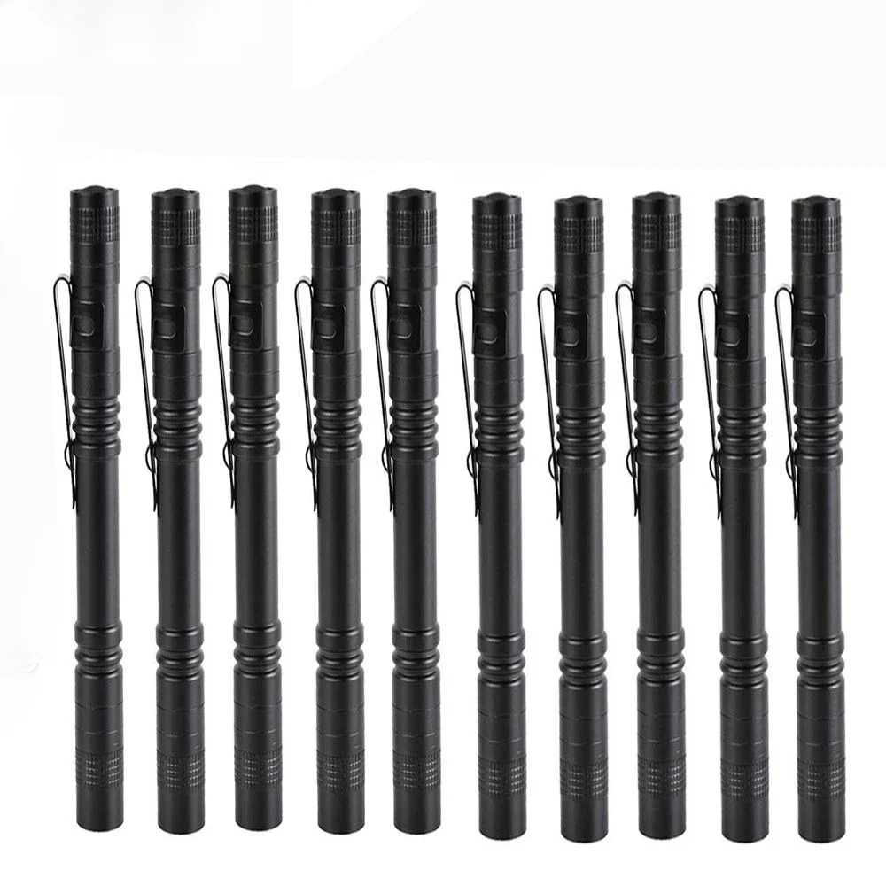 Mini lampe de poche LED portable, petit porte-stylo, marche de nuit, éclairage, travaux d'entretien, torche, alliage d'aluminium, vente en gros, nouveau