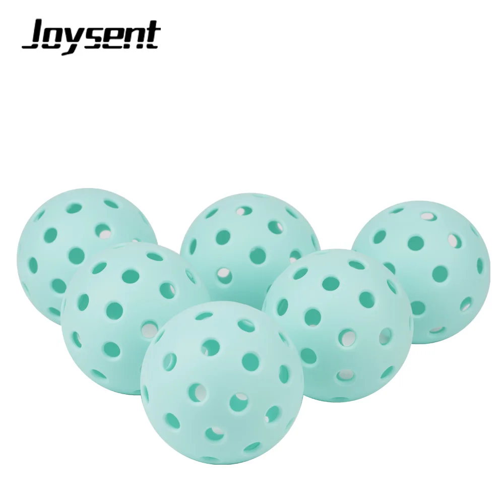 Joysent 내구성 야외 피클 볼 40 홀 74mm 훈련 패들 볼 TPE 플라스틱 경쟁 연습 라이트 블루