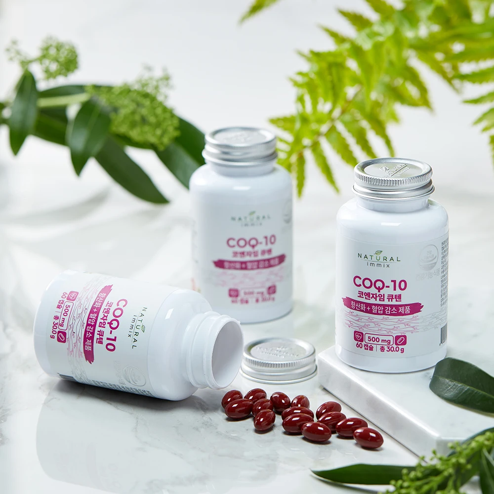 내추럴이믹스 캐나다 코엔자임Q10 코큐텐 단일성분 500mg x 60캡슐 (2개월분)