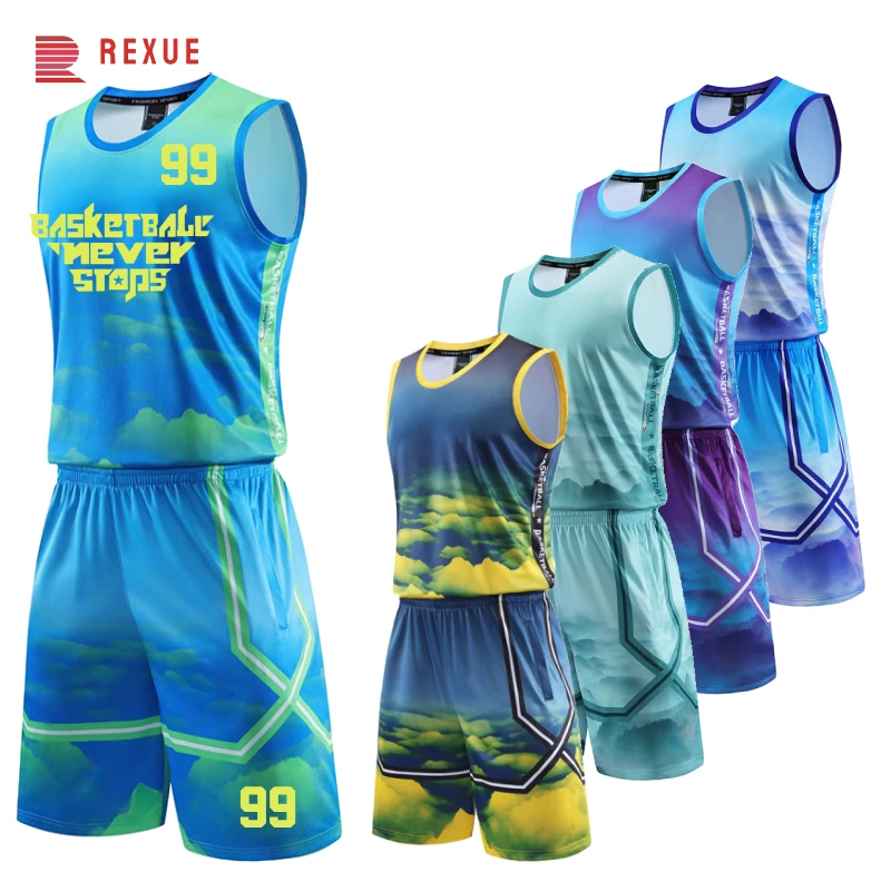 

3D Printed Basketball Jersey Men Youth Sublimated Customized Uniform Mesh Quick-Drying DIY Club College Team Sportswear