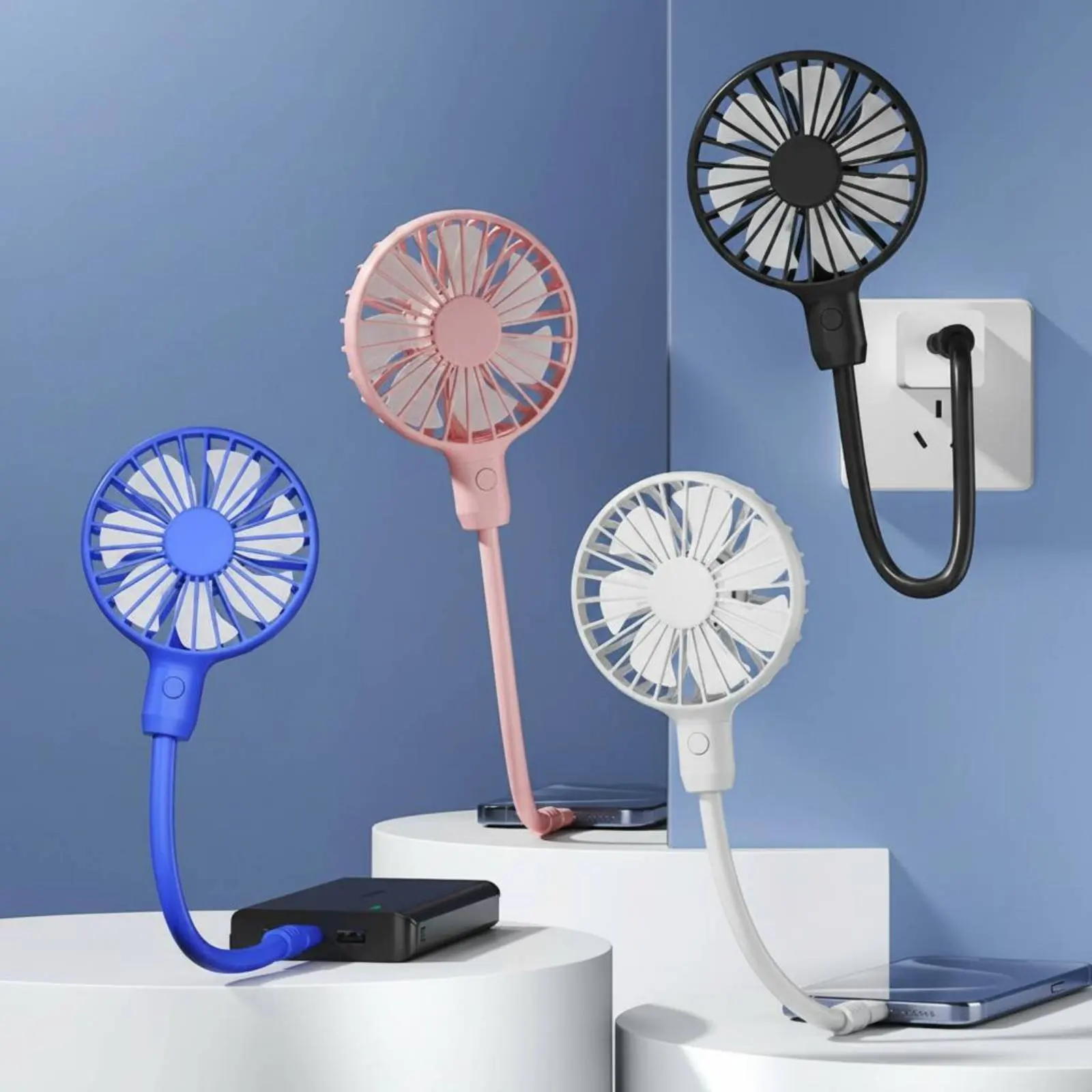 USB-C Phone Fan Mini Portable Personal Cooling Fan Lightweight Compact for Students Commuters Office Dorm Camping Travel