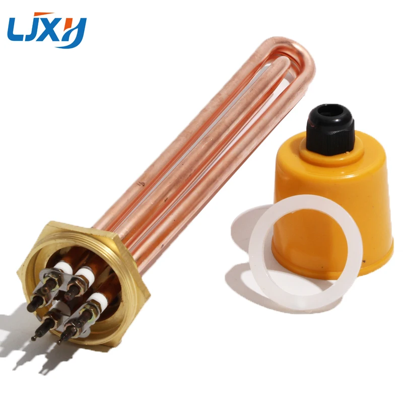 LJXH DN40(47mm) Water Heater Element for Boiler 110V/220V/380V Copper Thread Copper Tube 3KW/4.5/6/9/12