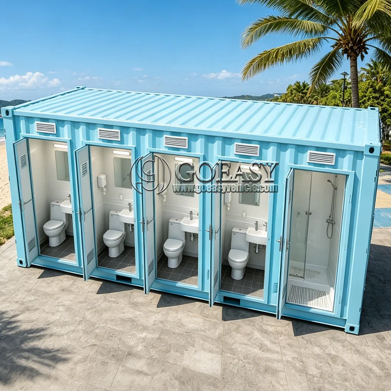GOEASY VIP Luxury Container Toilet Cabin Mobile Public Restroom Outdoor Multi Functional Bathroom Washroom