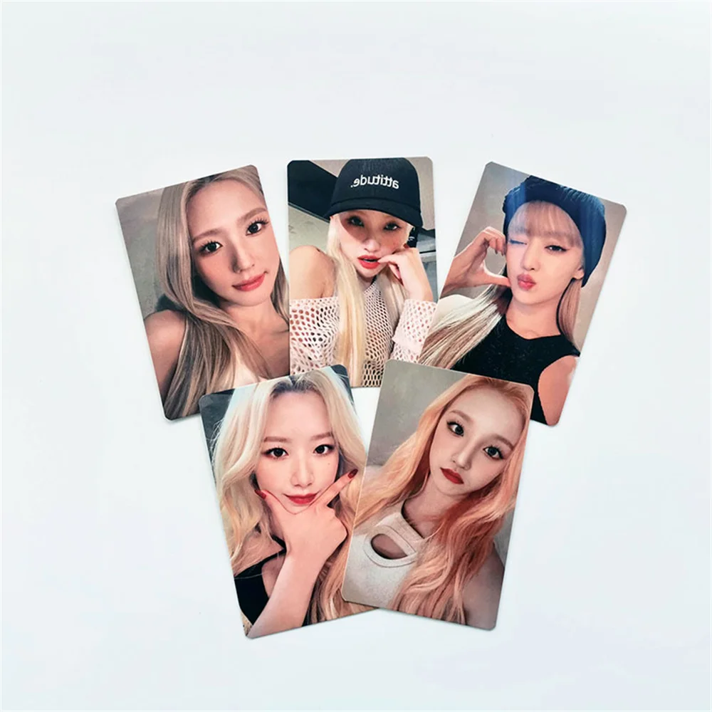 5PCS/Set Kpop Idol (G)I-DLE Photocard NEW Album I Love Cards HD Printed MINNIE MIYEON Photo Card For Fans Collection