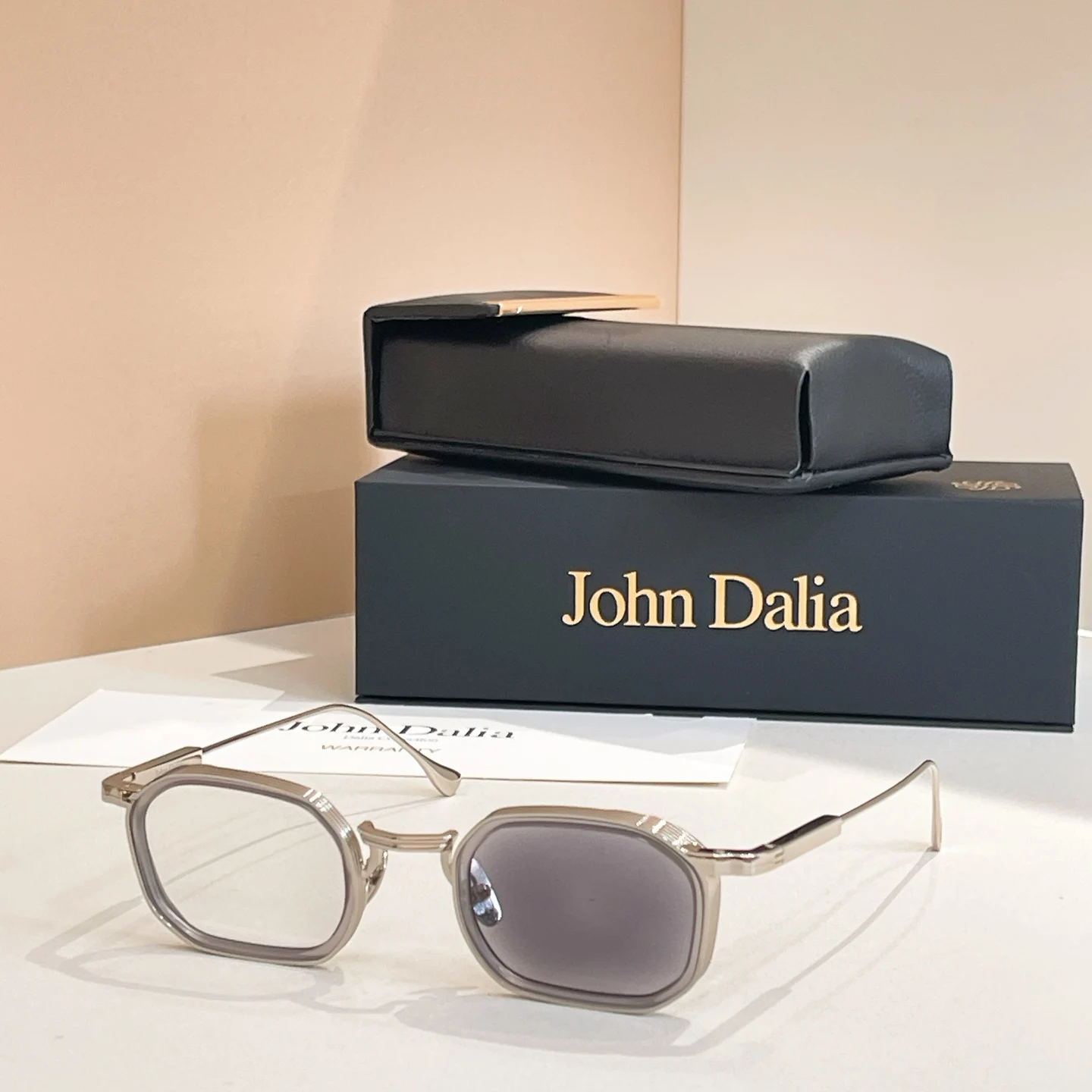 Voor JOHN DALIA JD SAMUEL Top Hoge Kwaliteit Zonnebrillen voor Heren Legering+Acetaat Montuur Modieus Design Zonnebrillen voor Dames met doos