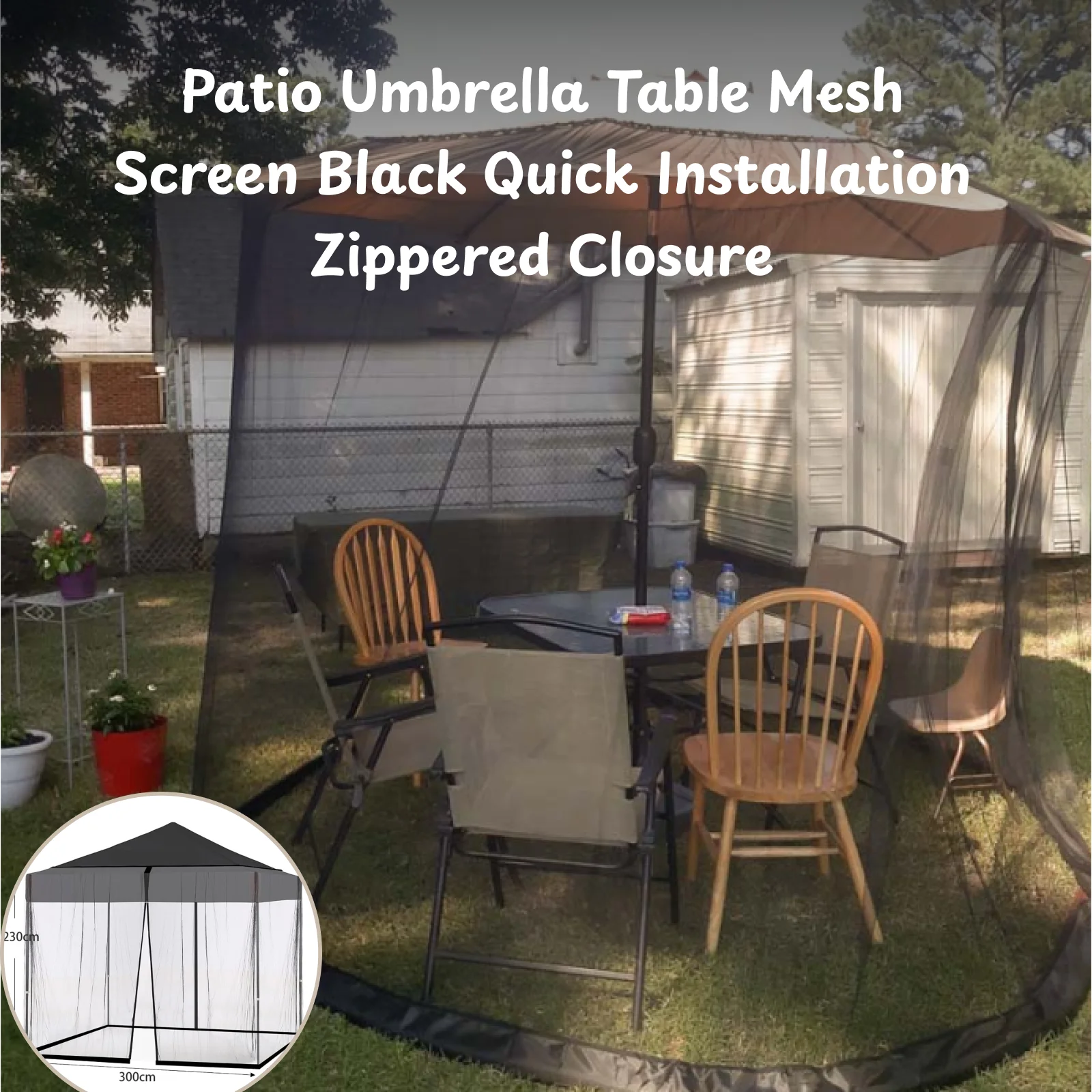 

1 Pc Sun Umbrella Mosquito Net Easy To Install Carry Roman No Umbrella Mosquito Net Required For Outdoor Patio Umbrella