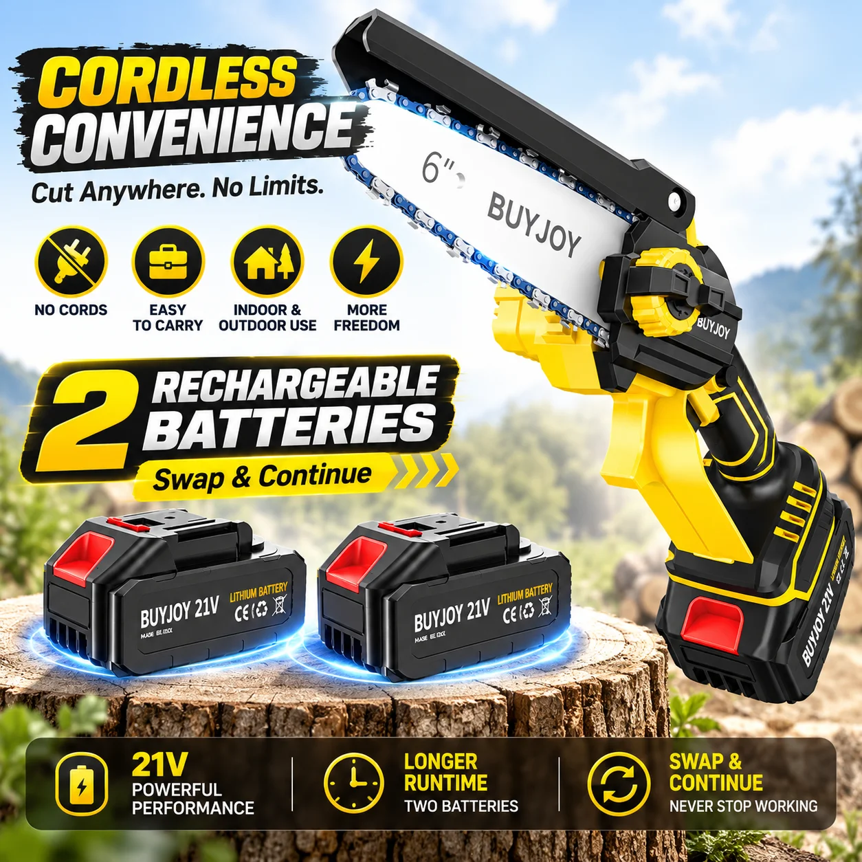 6-дюймовая беспроводная мини-ц – обзор и цена Mini Electric Chainsaw 6 Inch