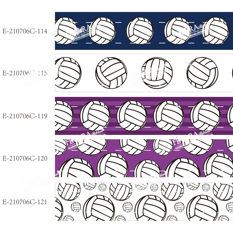 16mm Sports Volleyball Printed Grosgrain Ribbon 10yards DIY for Gymnastic Materials Craft Decorations Handmade Haibows