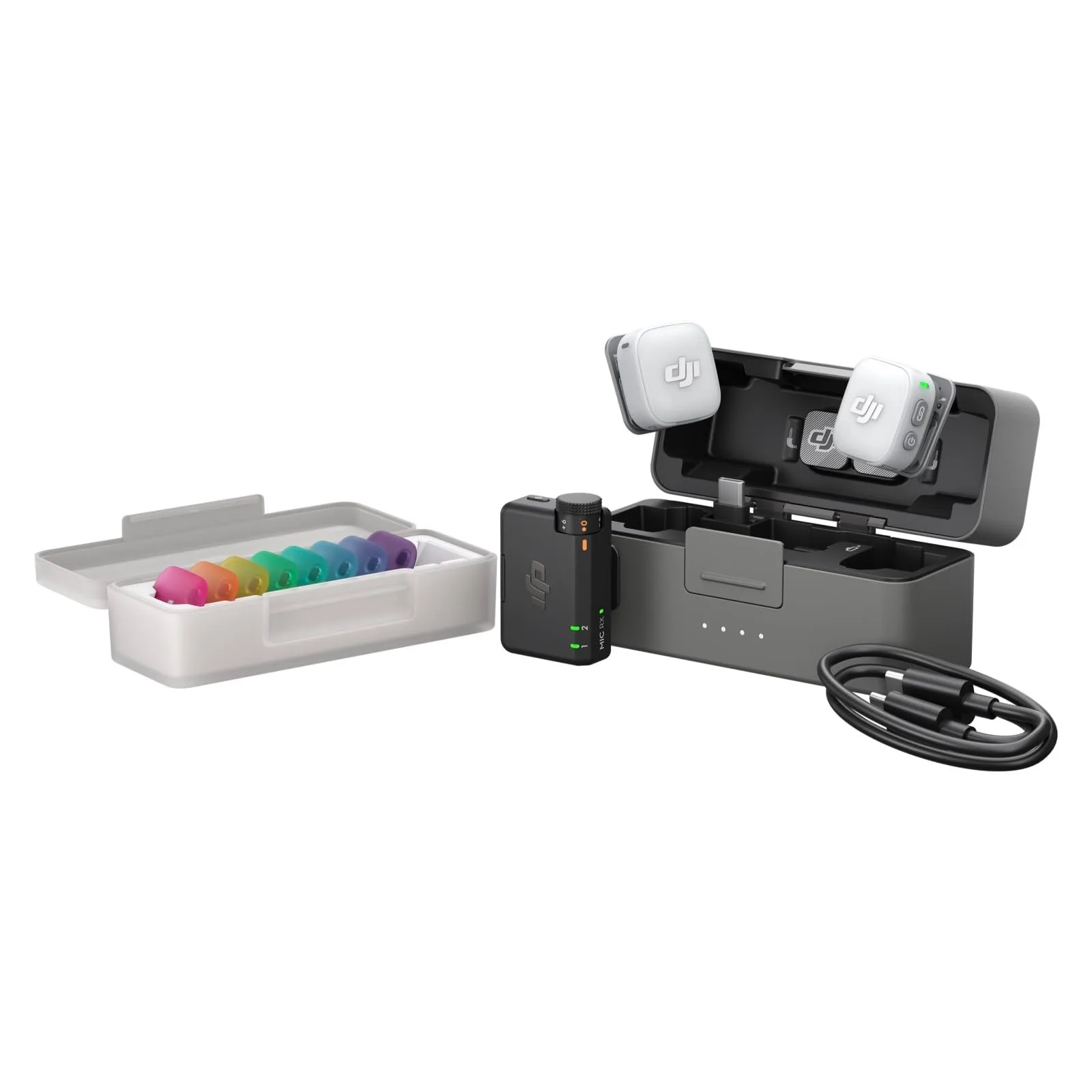 DJI Mic Mini 2, Compact Wireless Microphone, Long Range Transmission, Noise Cancelling, 2 TX + 1 RX + Charging Case image 2