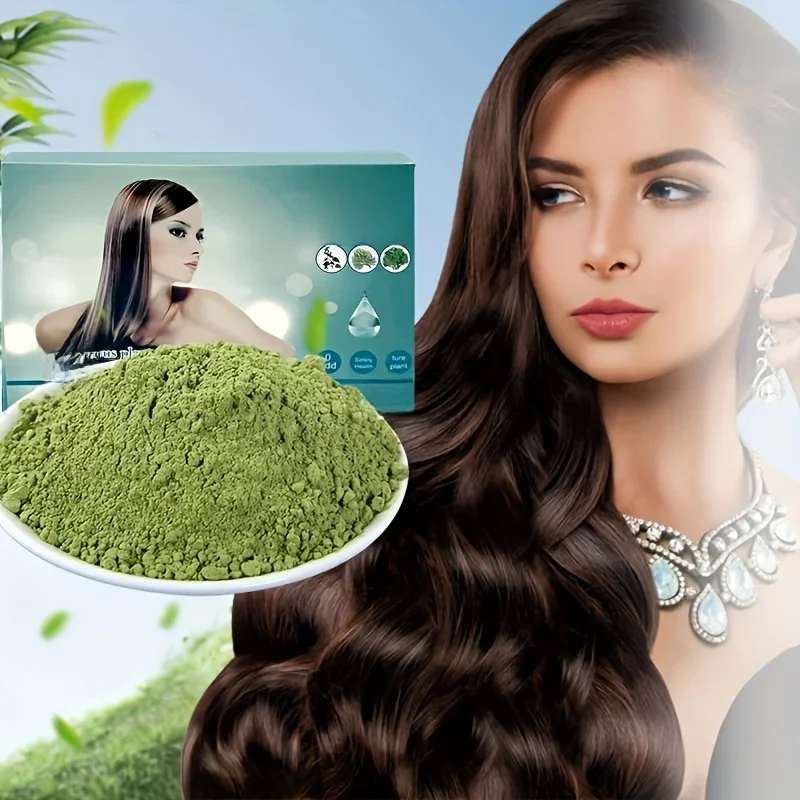 Poudre de soin capillaire à base de plante Haina, embauvégétale, couvrant les cheveux blancs, 50 g/paquet