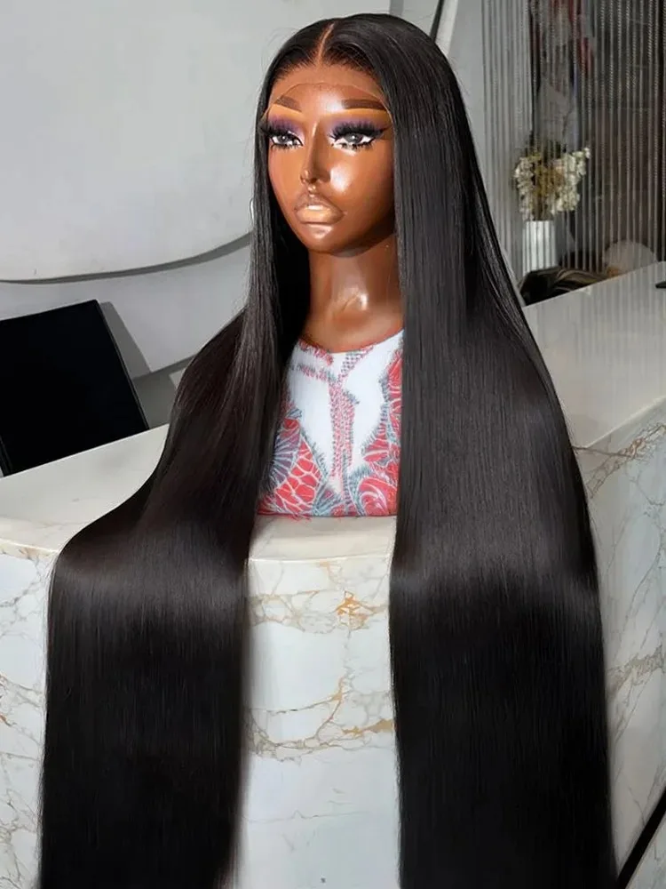 

Mossily 30 42 Inch 13x6 HD Lace Frontal Straight Human Hair Wigs Preplucked Brazilian 13x4 Lace Front Remy Wig For Black Women