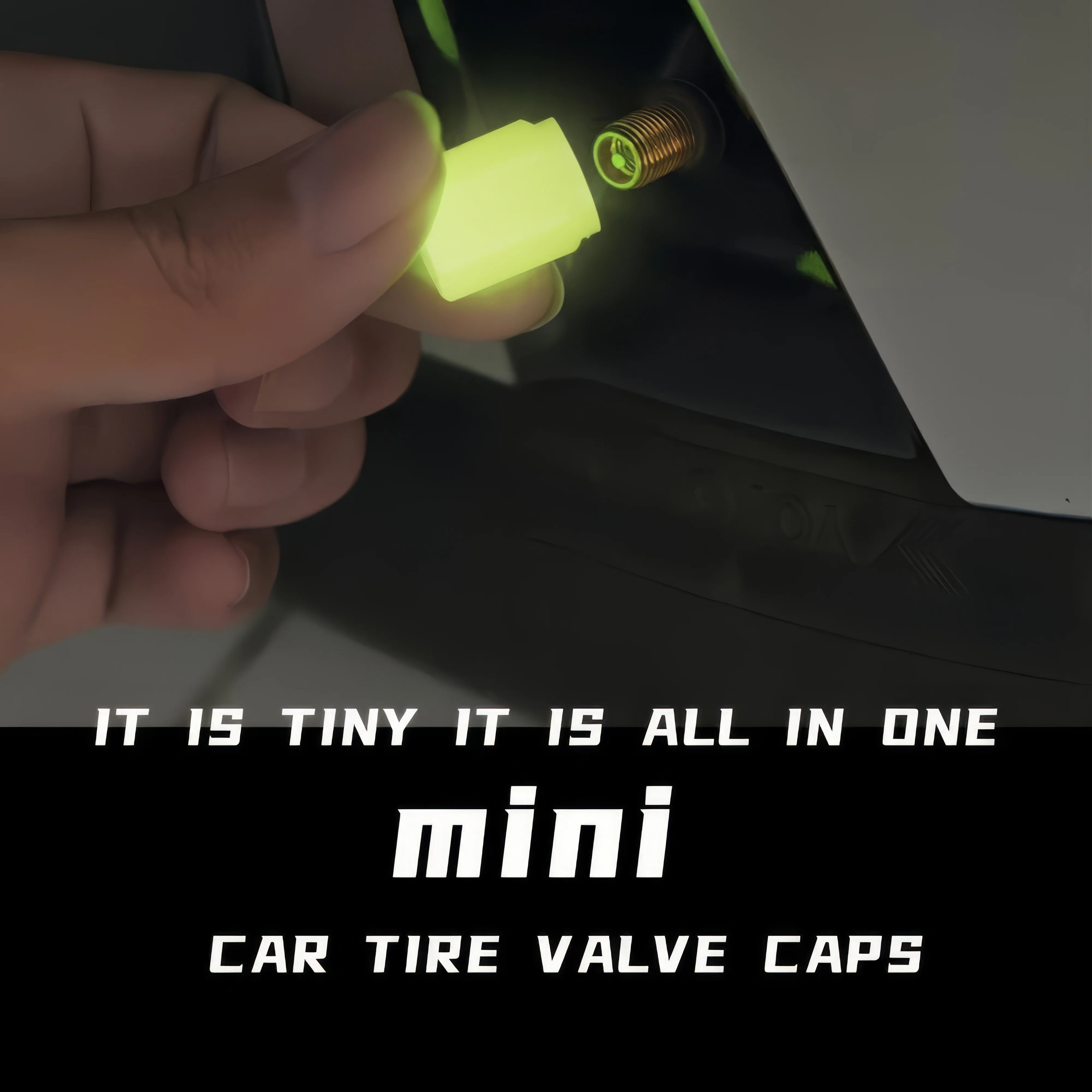 Quick-Install Safety Glow Valve Caps (4-Pack): Small & Mighty Nighttime Warning for Tires