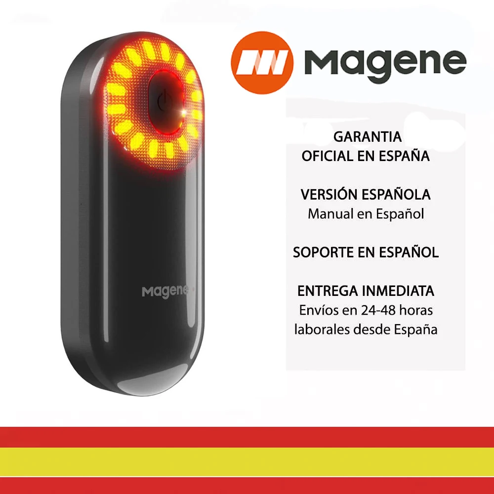 Magene L508 Bicycle Rear Radar Light, Detect Cars, 140 Meters, 220 Angle, Intelligent Brake Sensor, 5 Modes, Customizable, Saddle Seatpost, Waterproof, compatible with Garmin, Wahoo, Bryton