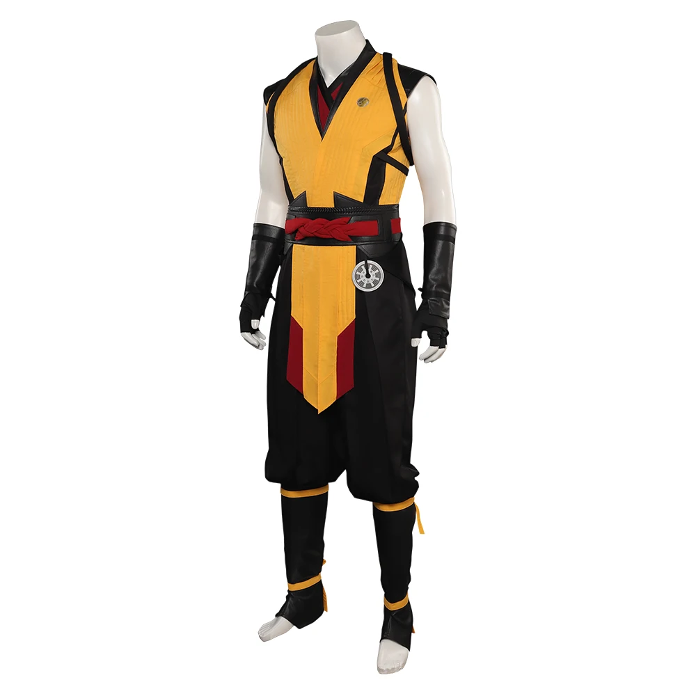 Game Mortal Kombat Scorpion Cosplay Costume Male Men Outfits Fantasia Role Play Clothes Halloween Carnival Party Disguise Suit