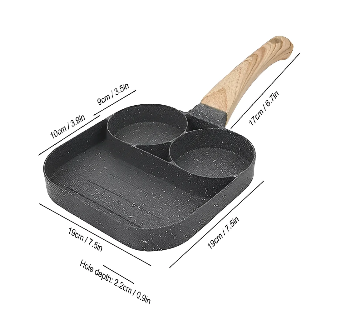 رخام غير لاصق للبيض طعام منفصل ، Rapida ، مخزن Neverdie ، 3 ثقوب #5