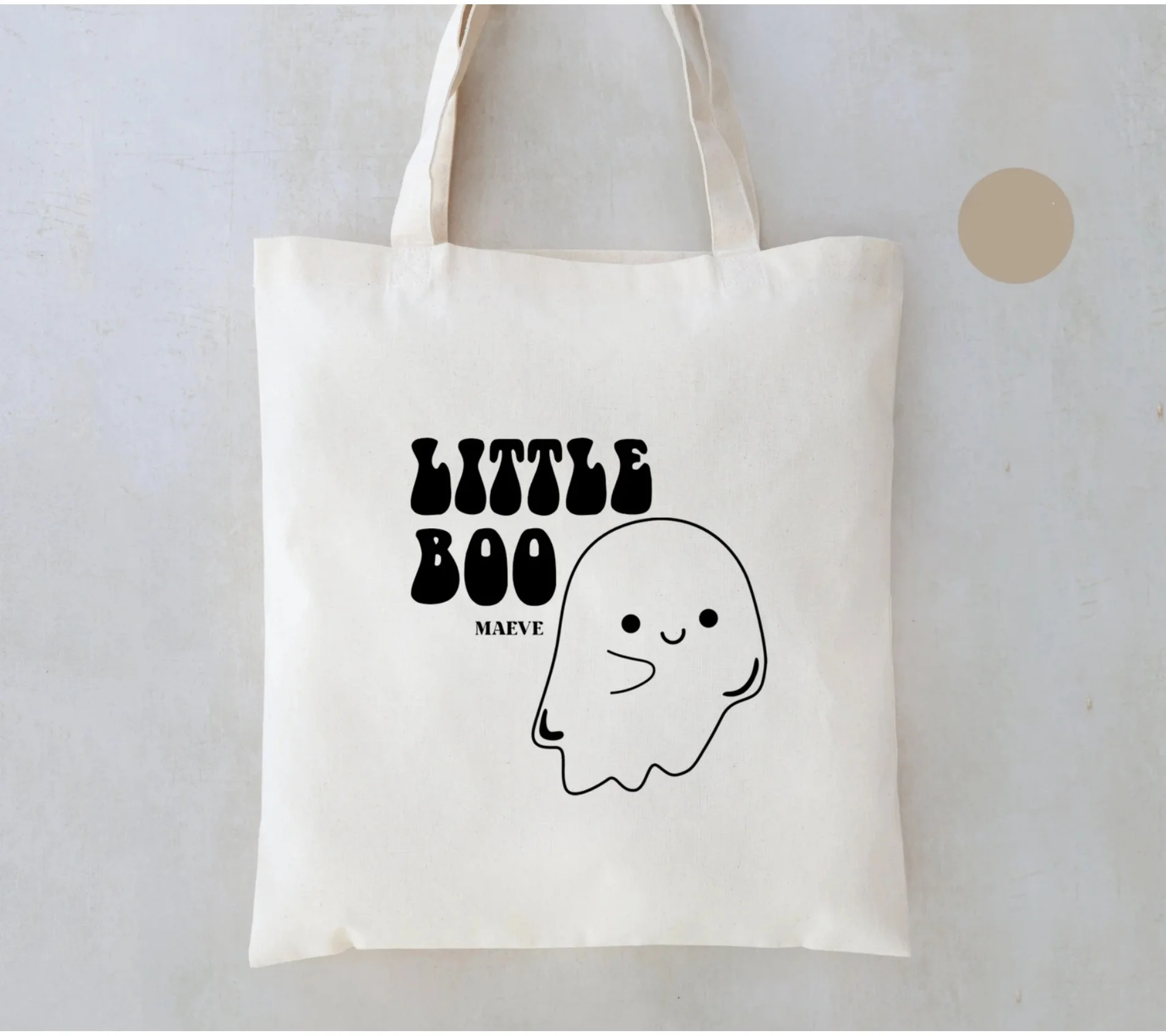 Little Boo - Kids Trick Or Treat Tote - Trick or Treat Bag - Customized Halloween Tote - Halloween Candy Bag - Trick or Treat ba