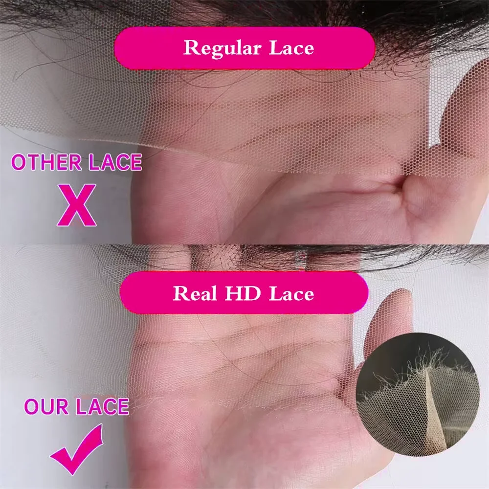 짧은 8 ~ 16 인치 딥 웨이브 밥 인간의 머리 가발 HD 레이스 프론트 파트 13x4 13x6 투명 레이스 가발 투명 레이스 가발