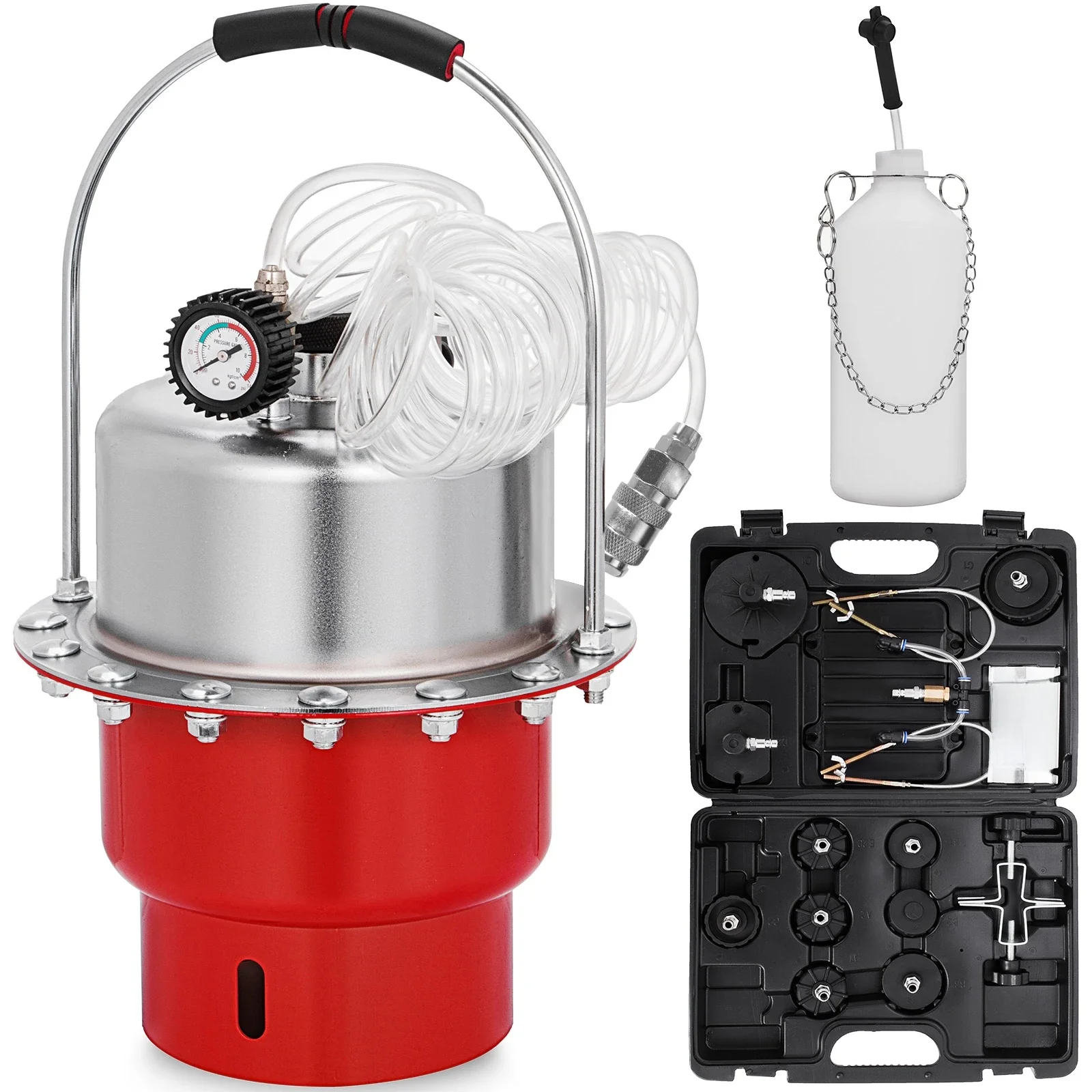 SucceBuy Pneumatische Luchtdruk Remontluchter Kit Auto Remvloeistof Olie Veranderen Tool Met 5L Tank voor Bloeden Rem & Koppeling Systeem - afbeelding 2