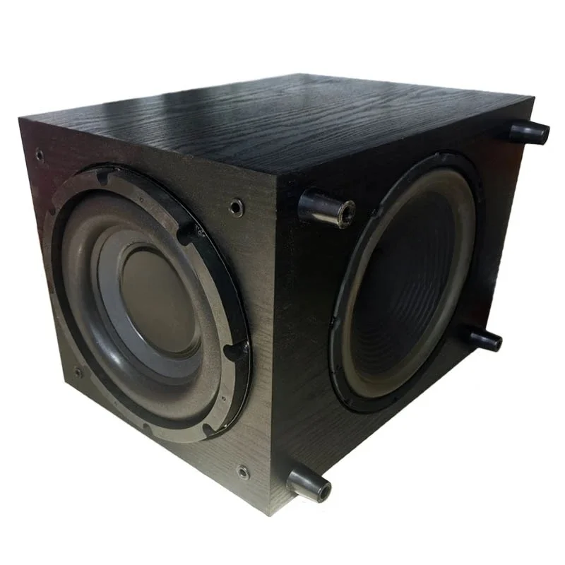 Amplificateur de caisson de basses passif haute puissance, haut-parleur audio en bois, noir, Apple Wood, caisson de basses 2 voies pour Home Cinéma Destop, 10 pouces, 500W, 4Ohm
