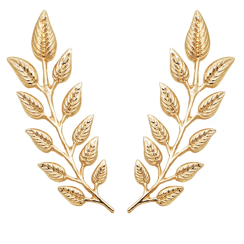 Minimalist Olive Leaf Brooch, Gold & Silver Tone Textured Metal, Elegant Nature Inspired Lapel Pin, Women's Versatile Fashion Jewelry for Coats & Scarves, Ideal Gift for Plant & Minimalist Lovers - view 4