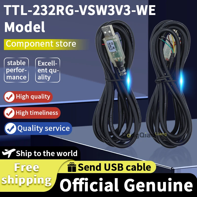 Fro FTDI Genuine Stock TTL-232RG-VSW3V3-WE TTL-level UART signal +3.3V/50mA
