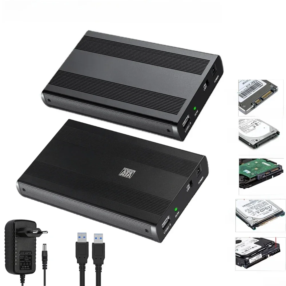 Adapter USB na SATA IDE HDD SSD 2,5/3,5 cala Obudowa dysku twardego Obudowa USB3.0 HD Zewnętrzny dysk twardy Adapter — zdjęcie produktu 7