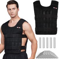 Men's Weight-bearing 20kg Vest Gym Weight-bearing Training Vest Adjustable Weight Vest Fitness Equipment Equipment Sports Vest